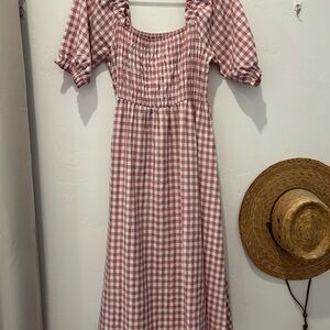 Pink Gingham Women's Dress